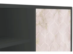 Móvel De Tv| Mueble de TV - 170х69х48 cm - T2 - Dirty Roses, Antracite Cinza antracite