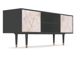 Móvel De Tv| Mueble de TV - 170х69х48 cm - T2 - Dirty Roses, Antracite Cinza antracite