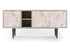 New Mueble de TV - 150х69х41 cm - T5 - Dirty Roses, Areia Bege