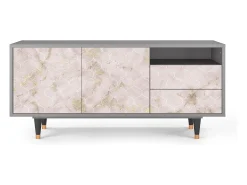 Móvel De Tv| Mueble de TV - 125х56х41 cm - T7 - Dirty Roses, Cinza Cinzento