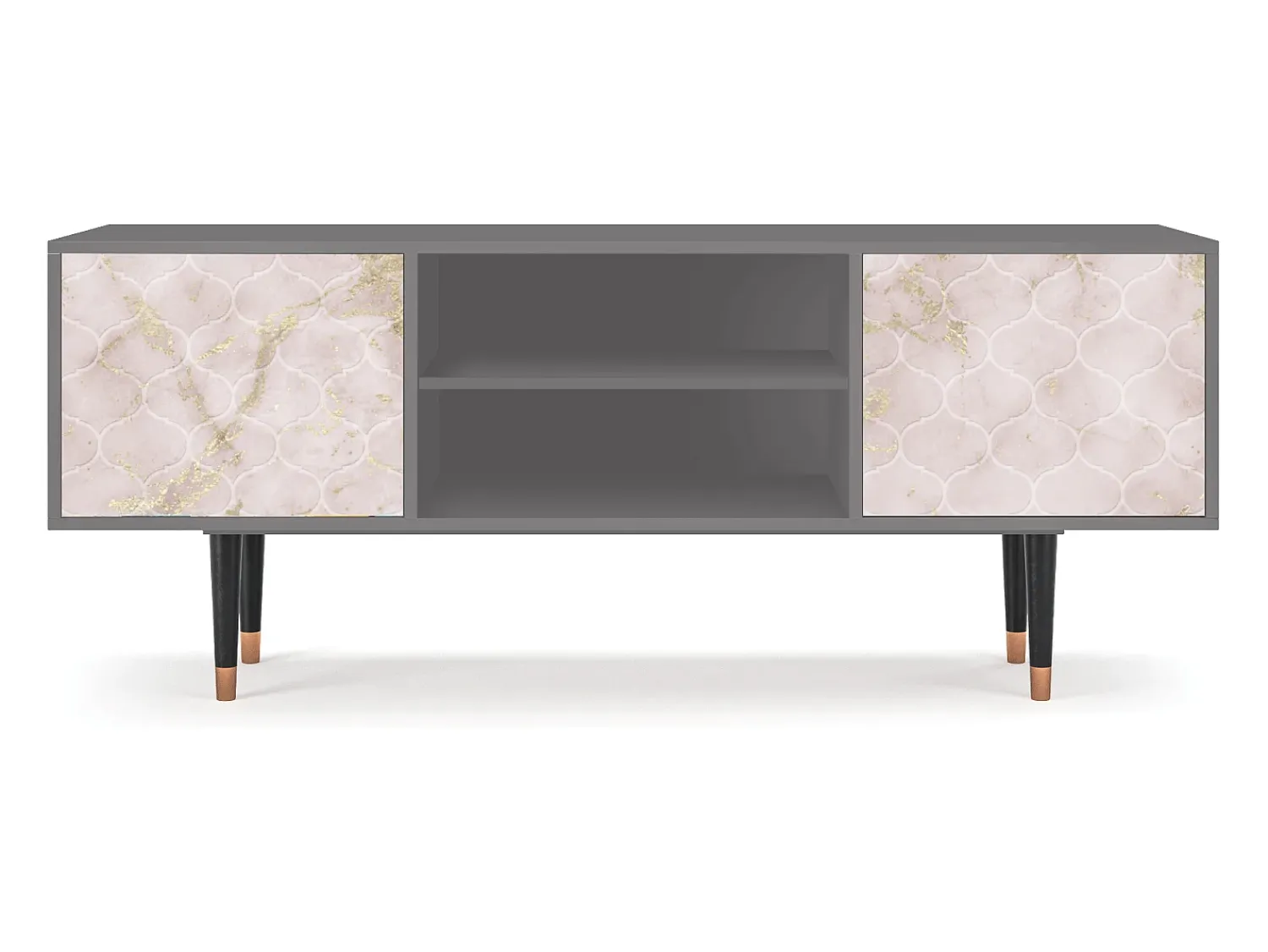 Mueble de TV - 170х69х48 cm - T2 - Dirty Roses, Cinza^ Móvel De Tv