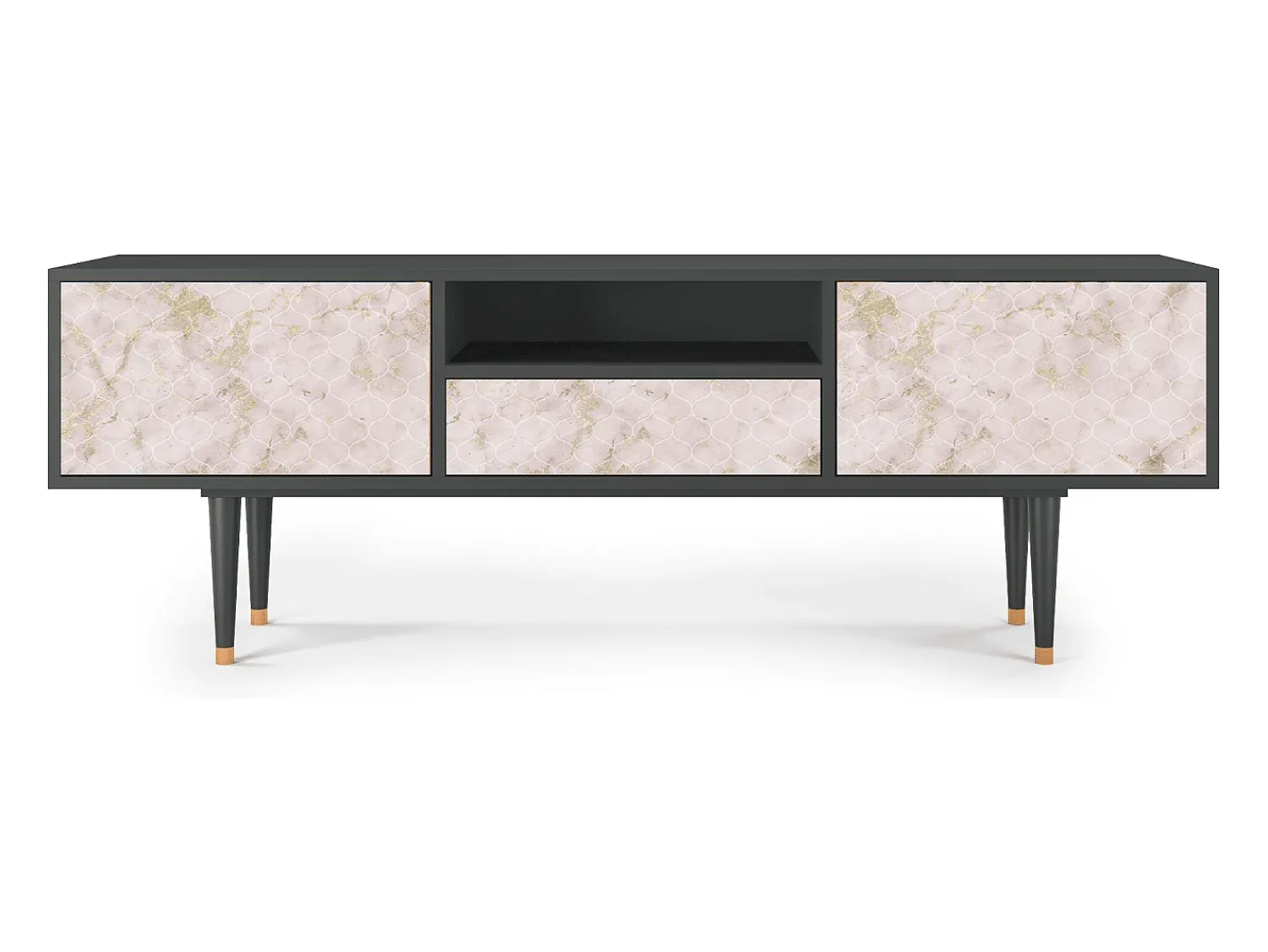 Online Mueble de TV - 170х59х41 cm - T6 - Dirty Roses, Antracite Cinza antracite