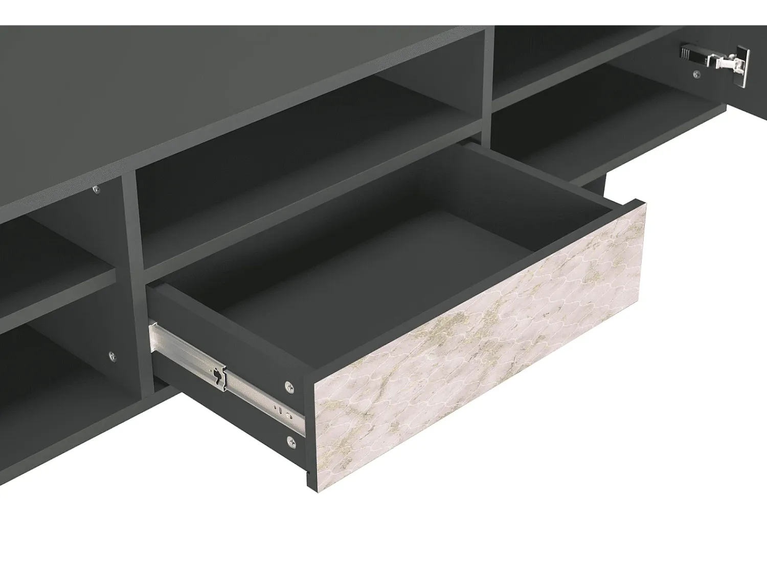 Online Mueble de TV - 170х59х41 cm - T6 - Dirty Roses, Antracite Cinza antracite
