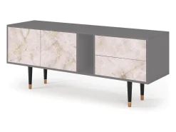 Mueble de TV - 170х69х48 cm - T1 - Dirty Roses, Cinza Cinzento