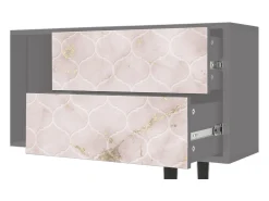 Mueble de TV - 170х69х48 cm - T1 - Dirty Roses, Cinza Cinzento