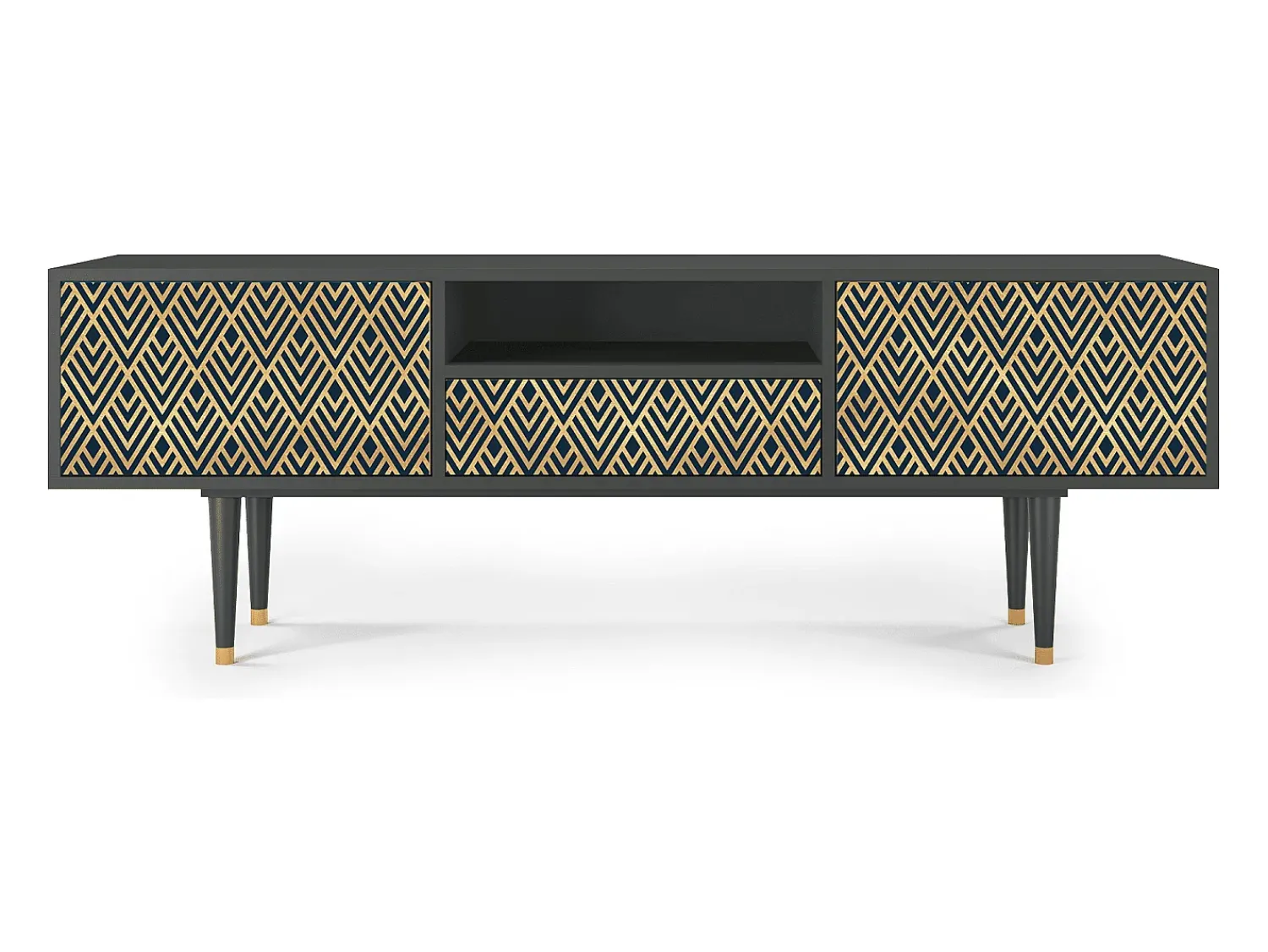 Mueble de TV - 170х59х41 cm - T6 - Egypt Triangles, Antracite^ Móvel De Tv