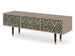 Best Mueble de TV - 170х59х48 cm - T4 - Egypt Triangles, Latte Bege