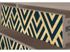 Best Mueble de TV - 170х59х48 cm - T4 - Egypt Triangles, Latte Bege