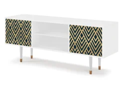 Best Mueble de TV - 170х69х48 cm - T2 - Egypt Triangles, Branco Bege