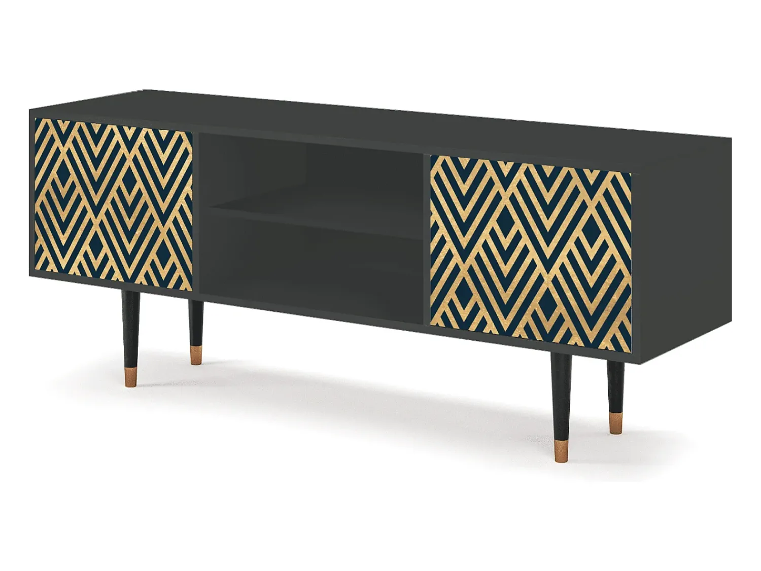 Mueble de TV - 170х69х48 cm - T2 - Egypt Triangles, Antracite^ Móvel De Tv