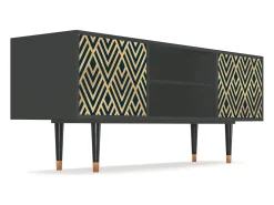 Mueble de TV - 170х69х48 cm - T2 - Egypt Triangles, Antracite^ Móvel De Tv