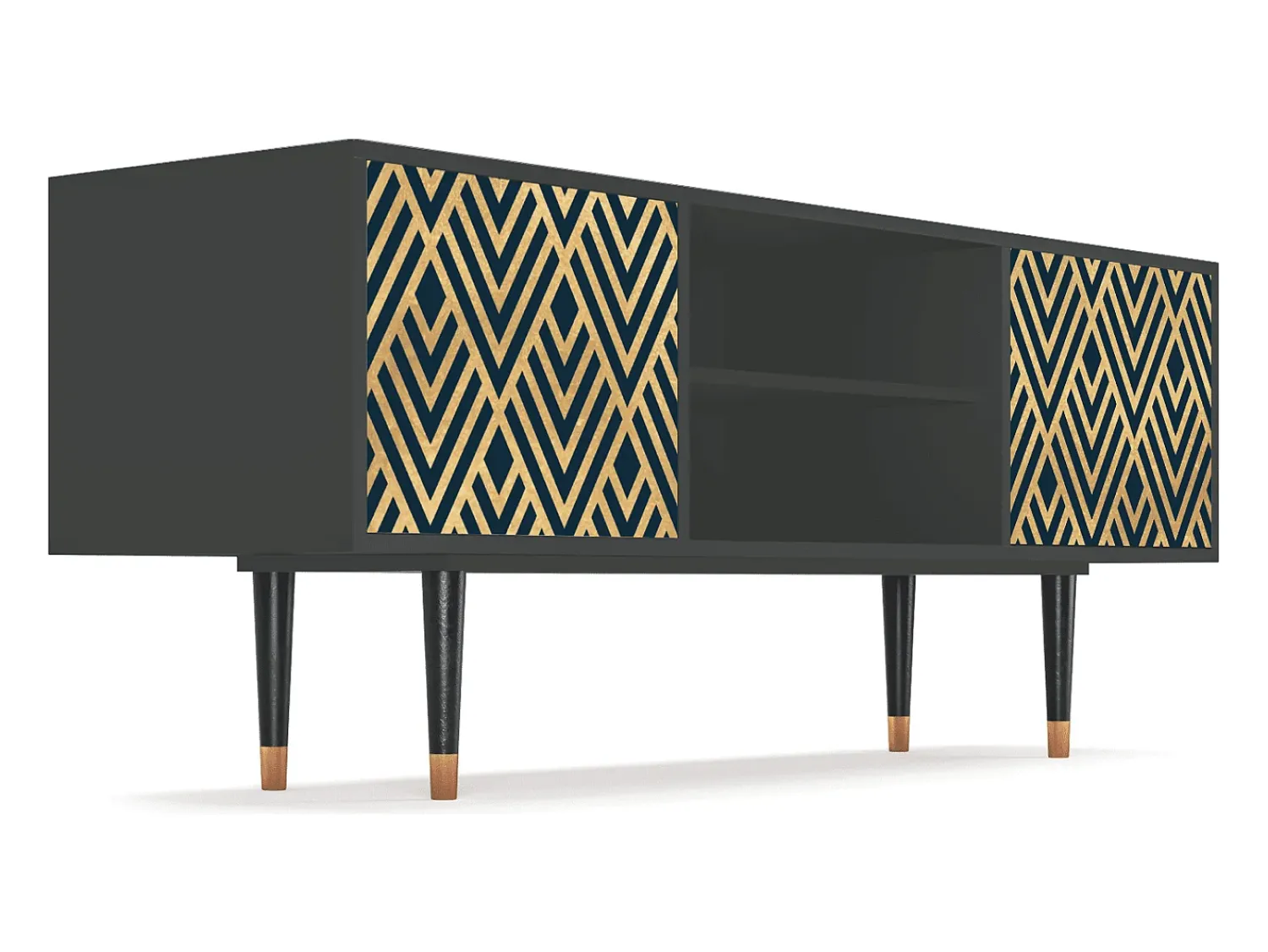 Mueble de TV - 170х69х48 cm - T2 - Egypt Triangles, Antracite^ Móvel De Tv