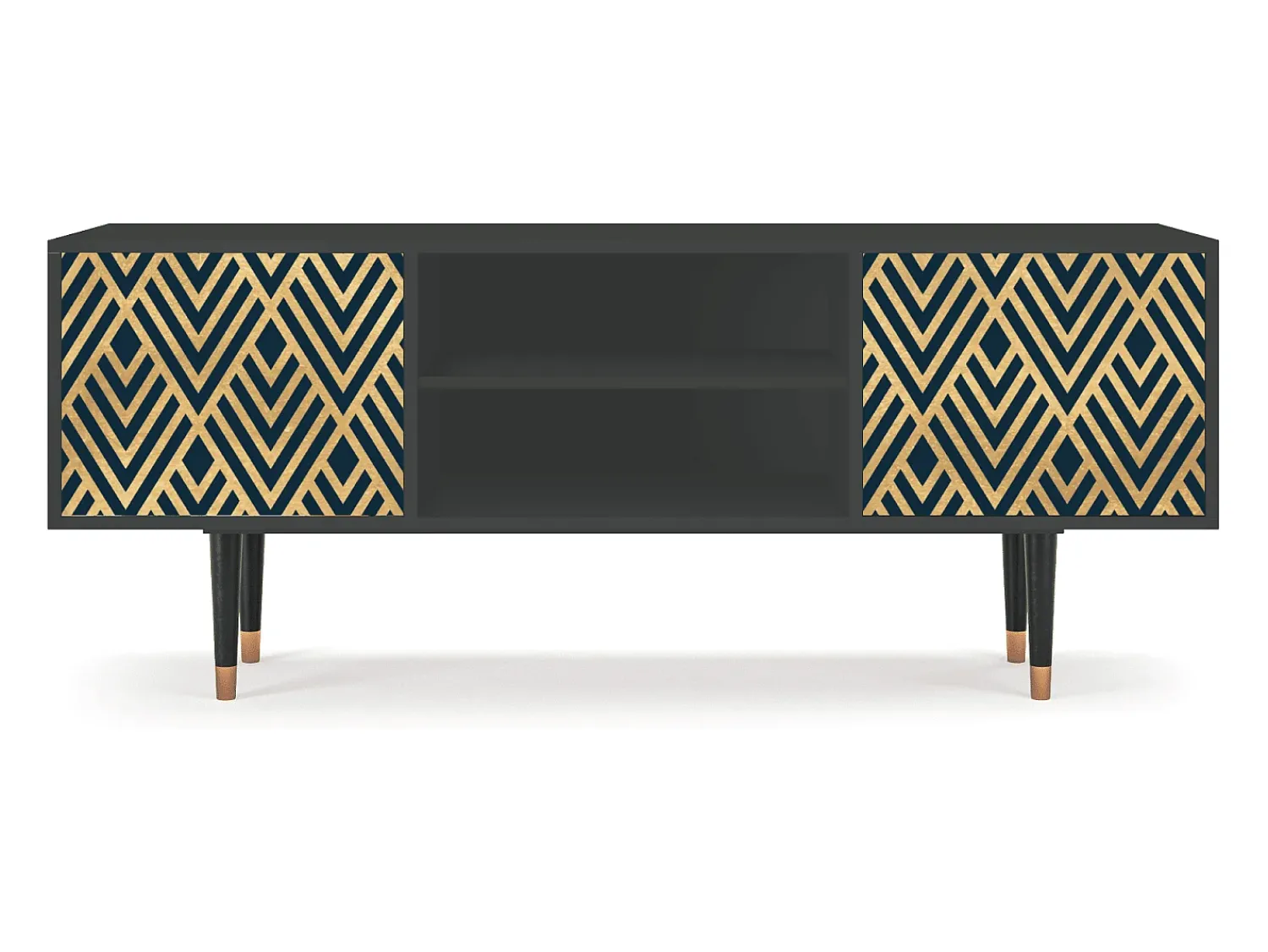Mueble de TV - 170х69х48 cm - T2 - Egypt Triangles, Antracite^ Móvel De Tv