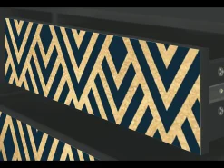 Mueble de TV - 170х59х48 cm - T4 - Egypt Triangles, Antracite^ Móvel De Tv