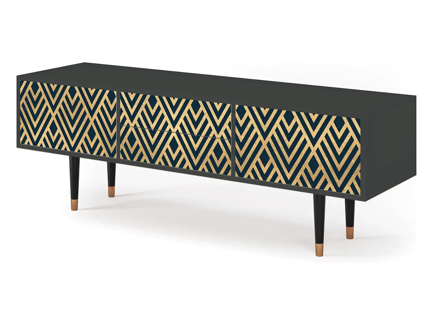 Mueble de TV - 170х59х48 cm - T4 - Egypt Triangles, Antracite^ Móvel De Tv