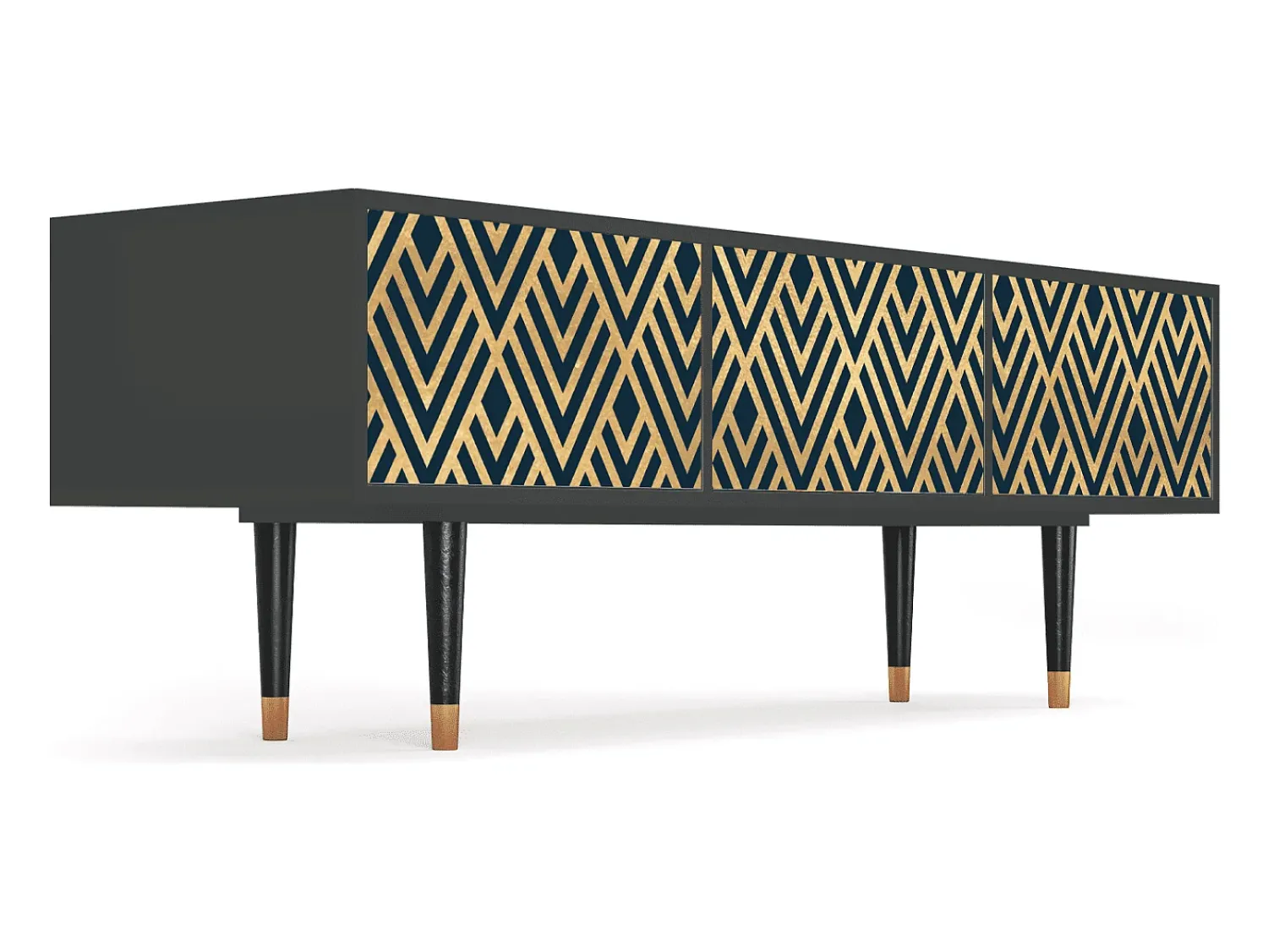 Mueble de TV - 170х59х48 cm - T4 - Egypt Triangles, Antracite^ Móvel De Tv