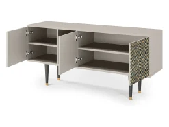 Mueble de TV - 150х69х41 cm - T5 - Egypt Triangles, Areia^ Móvel De Tv