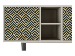 Mueble de TV - 150х69х41 cm - T5 - Egypt Triangles, Areia^ Móvel De Tv