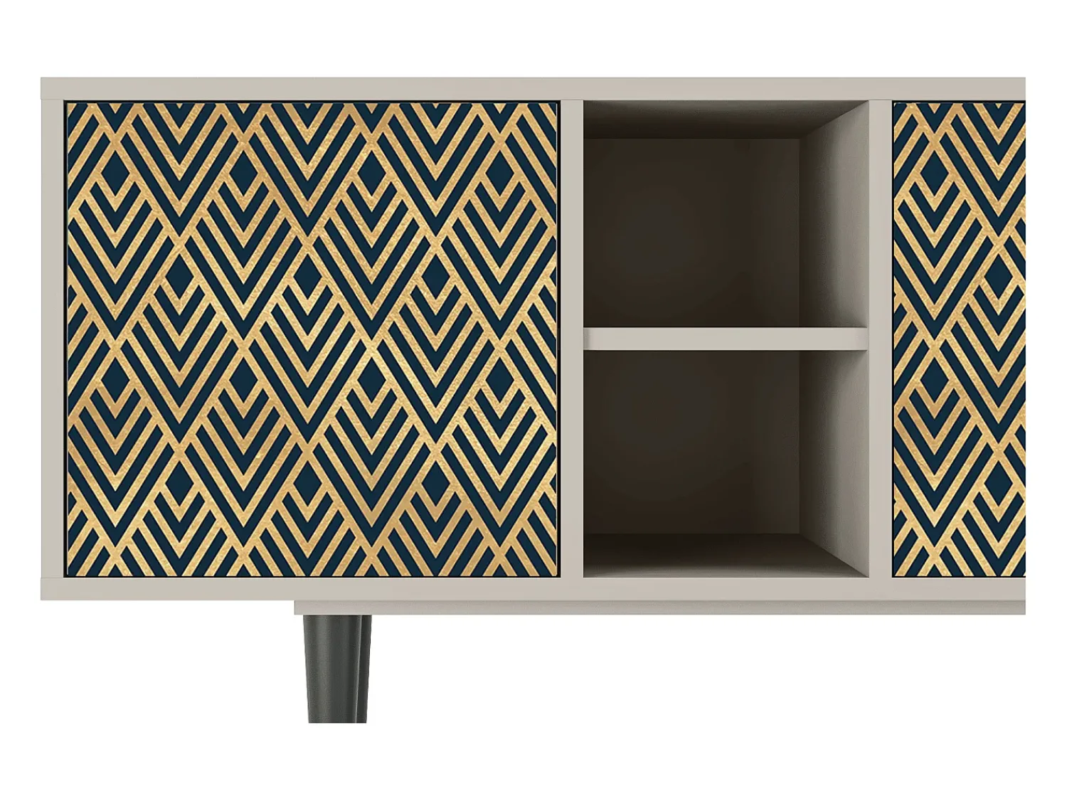 Mueble de TV - 150х69х41 cm - T5 - Egypt Triangles, Areia^ Móvel De Tv