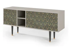 Mueble de TV - 150х69х41 cm - T5 - Egypt Triangles, Areia^ Móvel De Tv