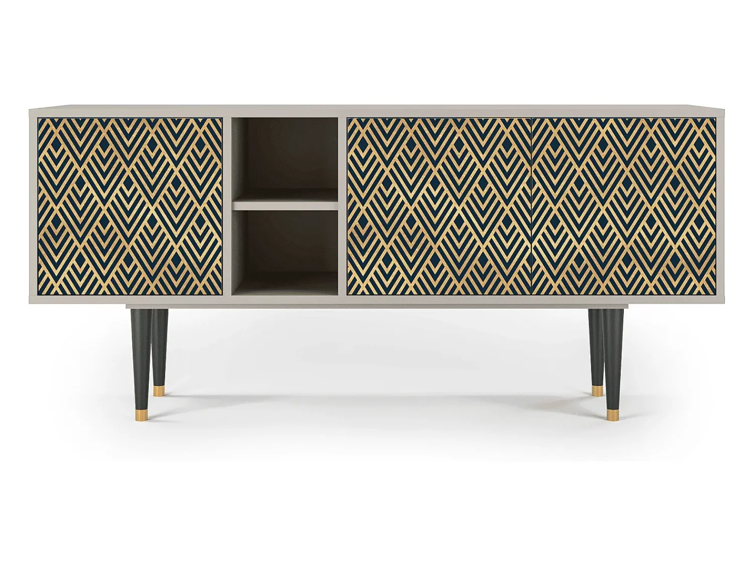 Mueble de TV - 150х69х41 cm - T5 - Egypt Triangles, Areia^ Móvel De Tv