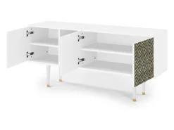Sale Mueble de TV - 150х69х41 cm - T5 - Egypt Triangles, Branco Bege