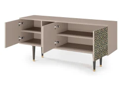 Mueble de TV - 150х69х41 cm - T5 - Egypt Triangles, Latte^ Móvel De Tv
