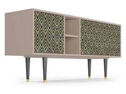 Mueble de TV - 150х69х41 cm - T5 - Egypt Triangles, Latte^ Móvel De Tv