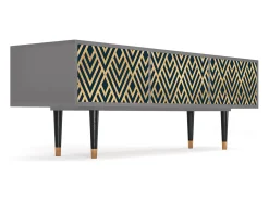 Mueble de TV - 170х59х48 cm - T4 - Egypt Triangles, Cinza^ Móvel De Tv