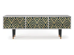 Mueble de TV - 170х59х48 cm - T4 - Egypt Triangles, Cinza^ Móvel De Tv