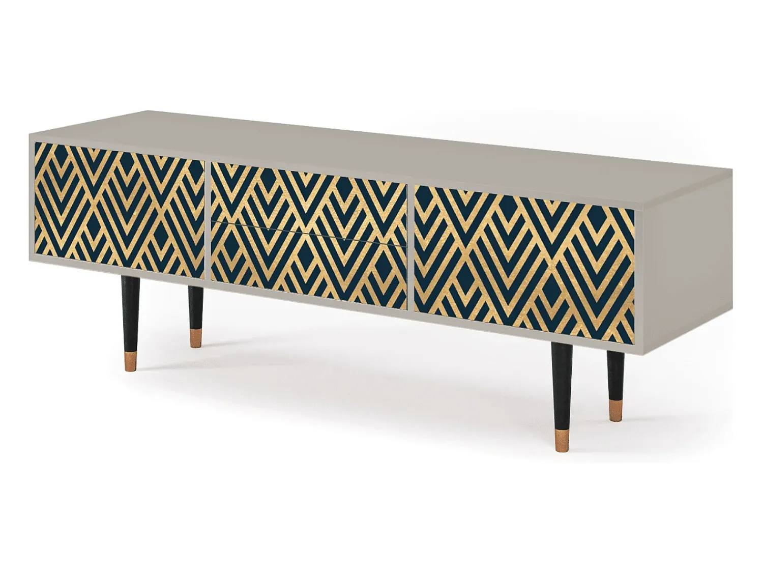 Mueble de TV - 170х59х48 cm - T4 - Egypt Triangles, Areia^ Móvel De Tv