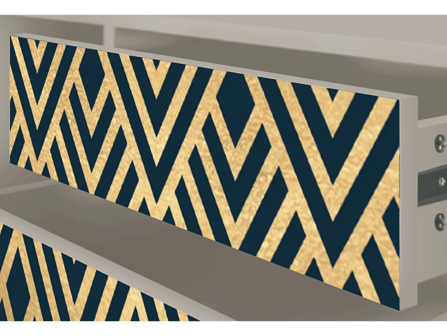 Mueble de TV - 170х59х48 cm - T4 - Egypt Triangles, Areia^ Móvel De Tv