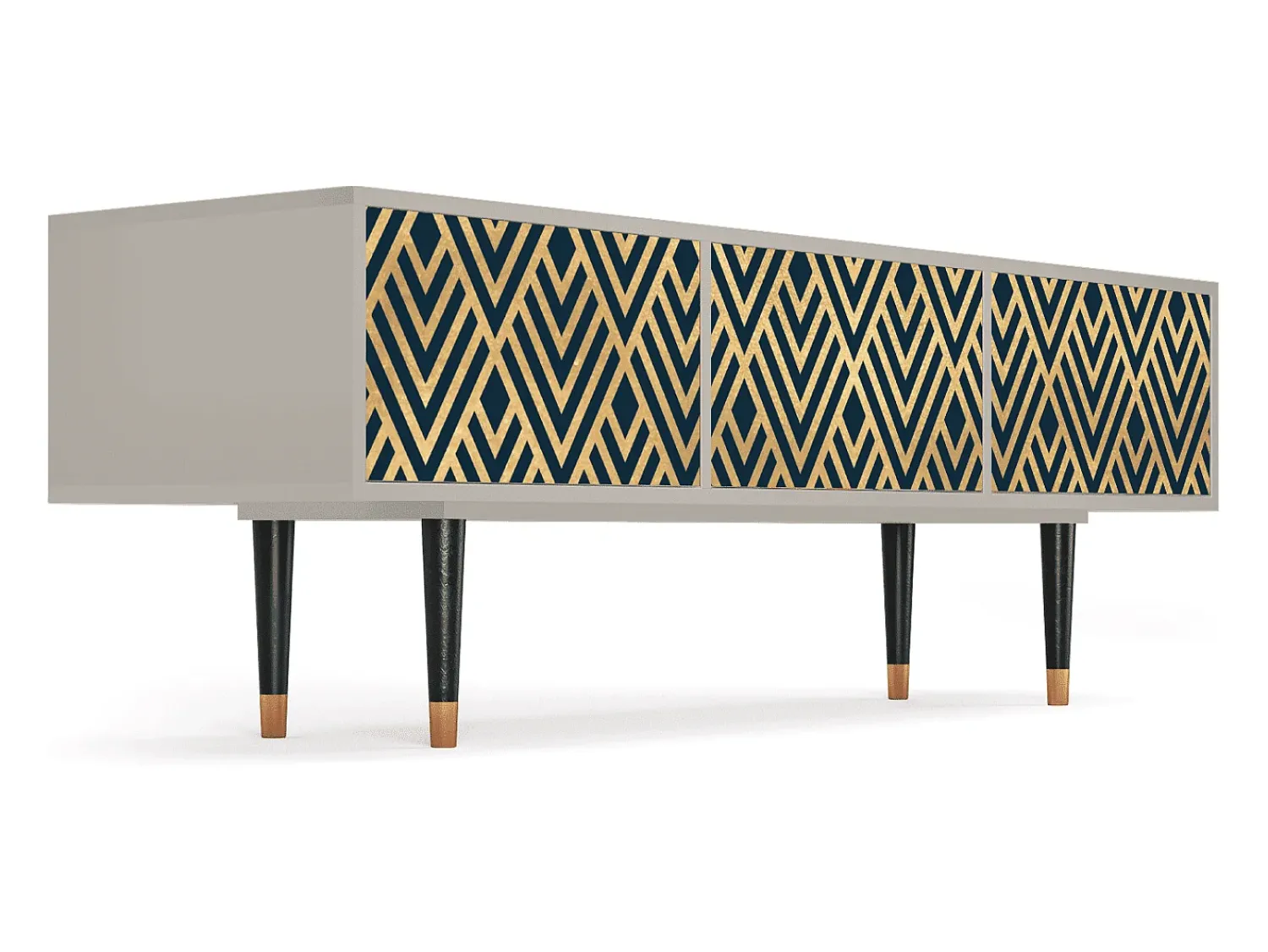 Mueble de TV - 170х59х48 cm - T4 - Egypt Triangles, Areia^ Móvel De Tv