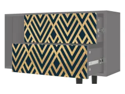 Mueble de TV - 170х69х48 cm - T1 - Egypt Triangles, Cinza^ Móvel De Tv