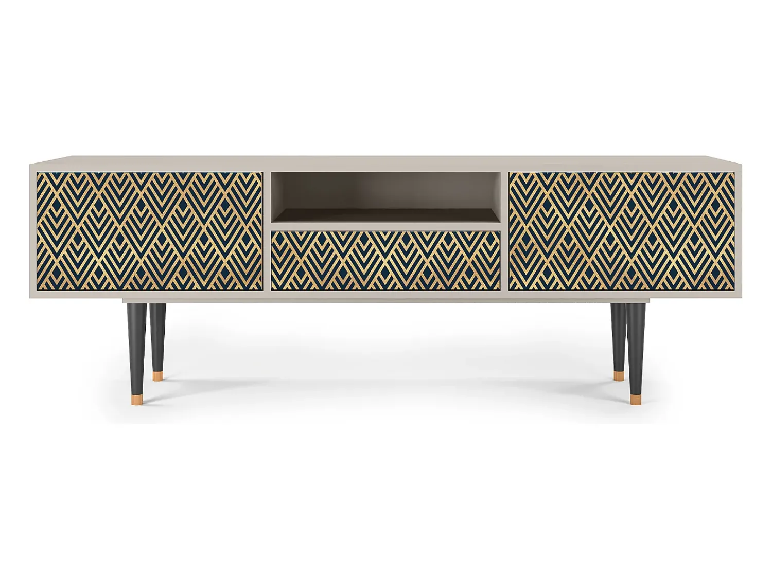 Sale Mueble de TV - 170х59х41 cm - T6 - Egypt Triangles, Areia Bege