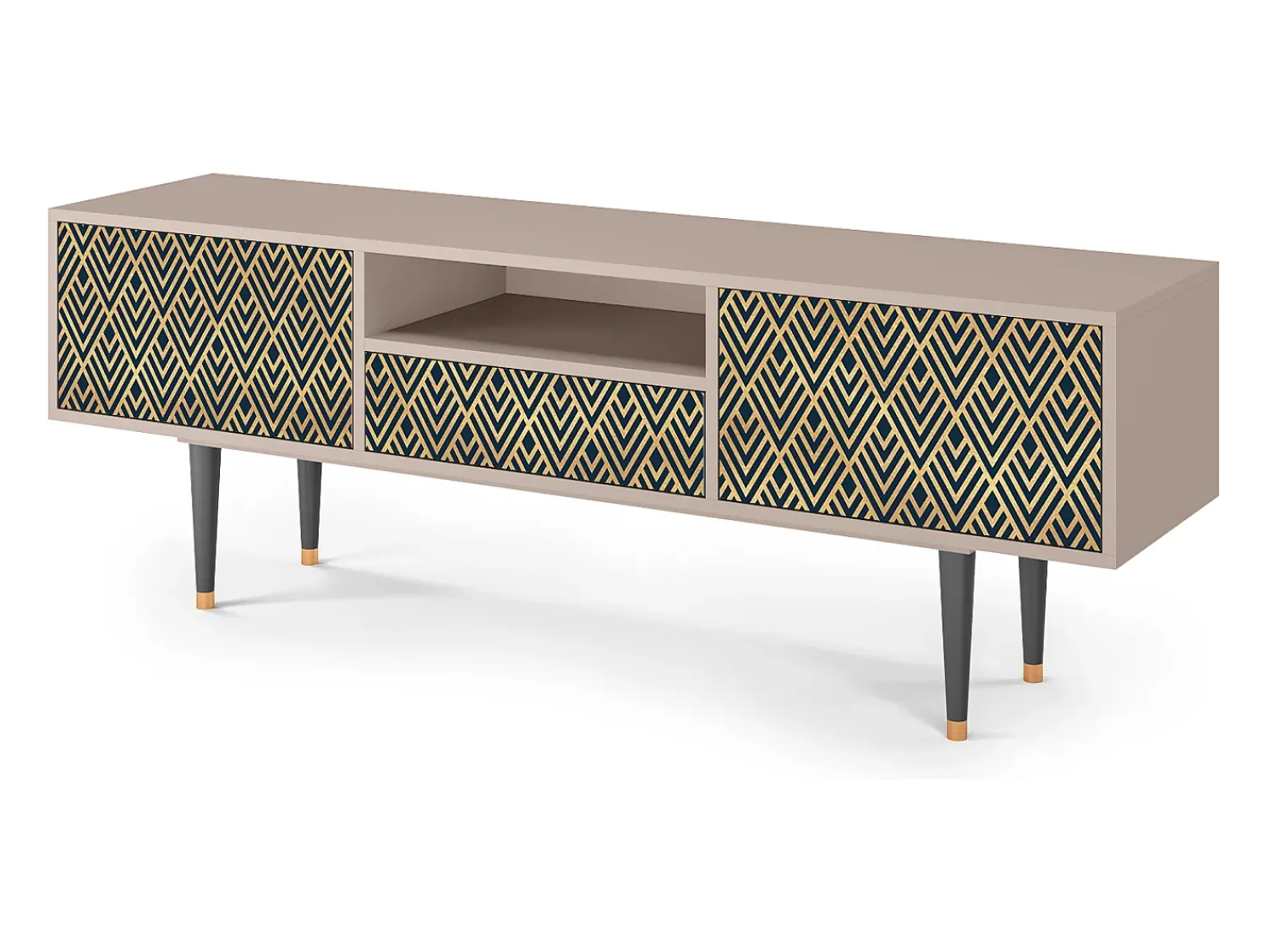 Sale Mueble de TV - 170х59х41 cm - T6 - Egypt Triangles, Areia Bege