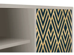 Móvel De Tv* Mueble de TV - 170х69х48 cm - T2 - Egypt Triangles, Areia Bege
