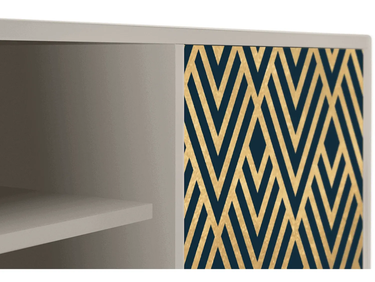 Móvel De Tv* Mueble de TV - 170х69х48 cm - T2 - Egypt Triangles, Areia Bege