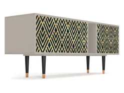 Móvel De Tv| Mueble de TV - 170х69х48 cm - T1 - Egypt Triangles, Areia Bege