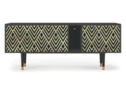 Móvel De Tv| Mueble de TV - 170х69х48 cm - T1 - Egypt Triangles, Antracite Cinza antracite