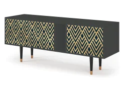 Móvel De Tv| Mueble de TV - 170х69х48 cm - T1 - Egypt Triangles, Antracite Cinza antracite
