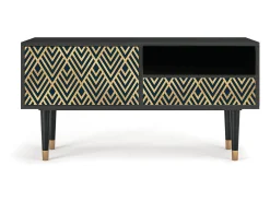Móvel De Tv* Mueble de TV - 115х59х48 cm - T3 - Egypt Triangles, Antracite Cinza antracite