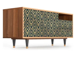 Discount Mueble de TV - 125х56х41 cm - T7 - Egypt Triangles, Nogueira Castanho