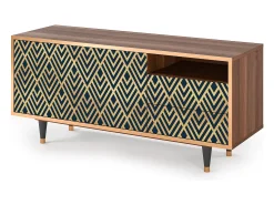 Discount Mueble de TV - 125х56х41 cm - T7 - Egypt Triangles, Nogueira Castanho