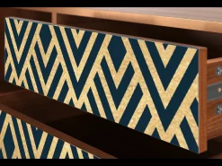 Mueble de TV - 170х59х48 cm - T4 - Egypt Triangles, Nogueira^ Móvel De Tv