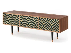 Mueble de TV - 170х59х48 cm - T4 - Egypt Triangles, Nogueira^ Móvel De Tv