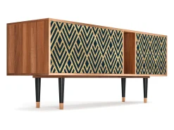 Móvel De Tv| Mueble de TV - 170х69х48 cm - T1 - Egypt Triangles, Nogueira Castanho