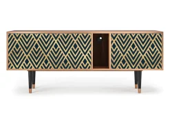 Móvel De Tv| Mueble de TV - 170х69х48 cm - T1 - Egypt Triangles, Nogueira Castanho
