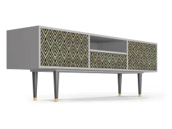 Sale Mueble de TV - 170х59х41 cm - T6 - Egypt Triangles, Cinza Cinzento
