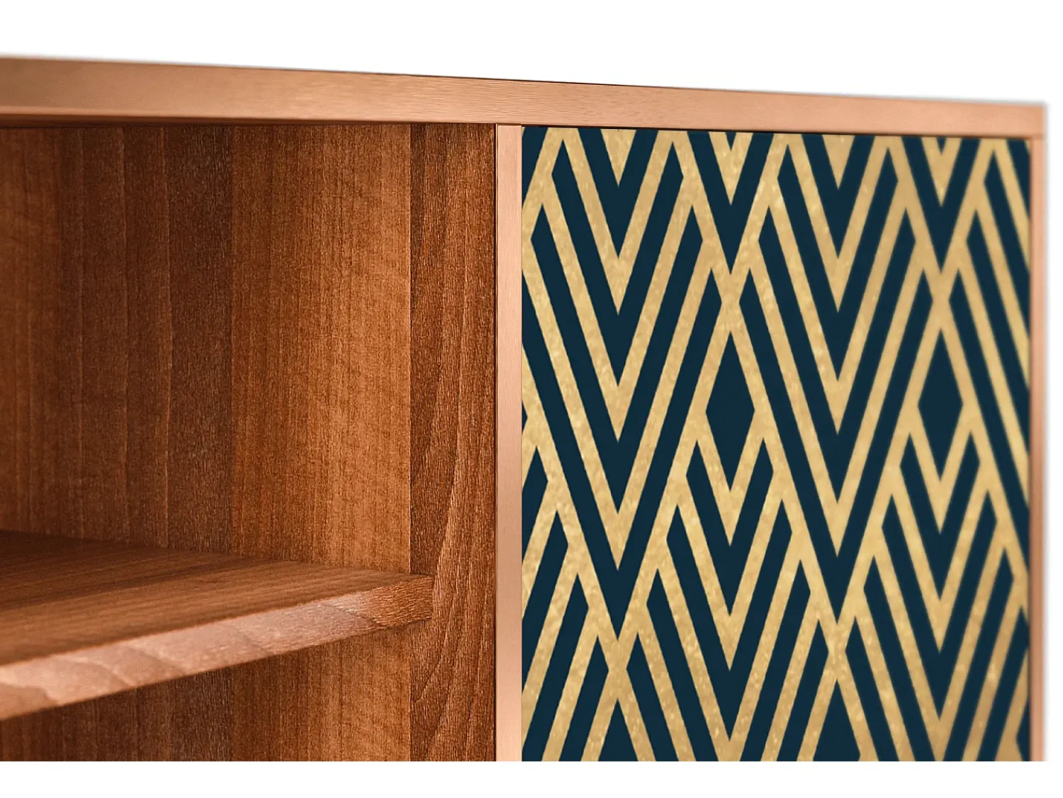 Móvel De Tv* Mueble de TV - 170х69х48 cm - T2 - Egypt Triangles, Nogueira Castanho